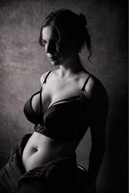 Schwarz-Wei� Boudoir Lingerie Foto Bremen